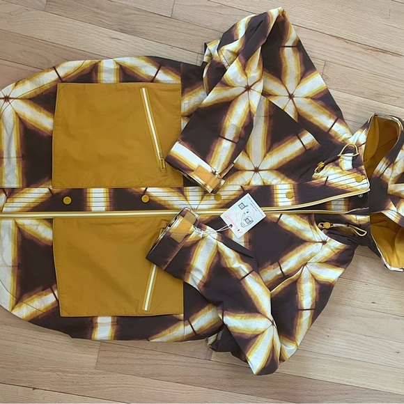 FP Movement NWT Sz M Singin In The Rain Packable Jacket In Golden Shibori Combo - Picture 7 of 10